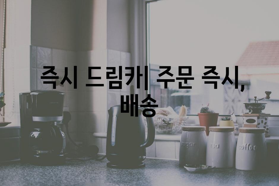  즉시 드림카| 주문 즉시, 배송