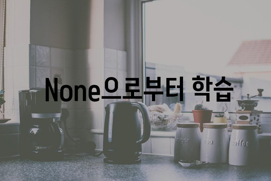 None으로부터 학습