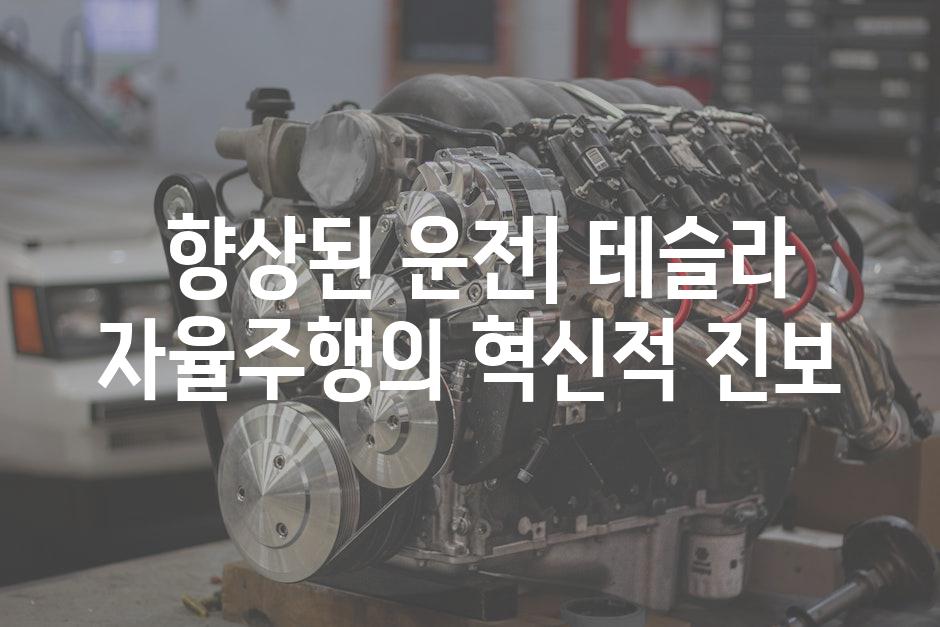  향상된 운전| 테슬라 자율주행의 혁신적 진보