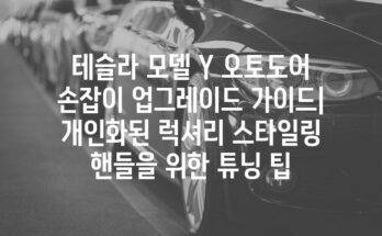 테슬라 모델 Y 오토도어 손잡이 업그레이드 가이드| 개인화된 럭셔리 스타일링 핸들을 위한 튜닝 팁