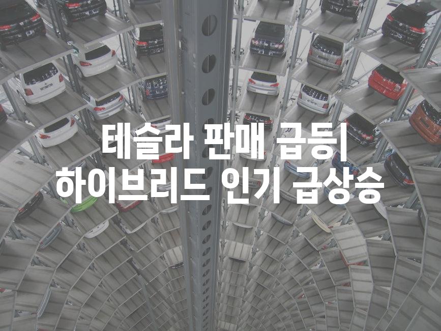  테슬라 판매 급등| 하이브리드 인기 급상승