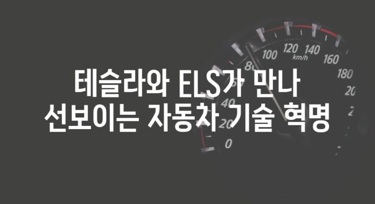 테슬라와 ELS가 만나 선보이는 자동차 기술 혁명