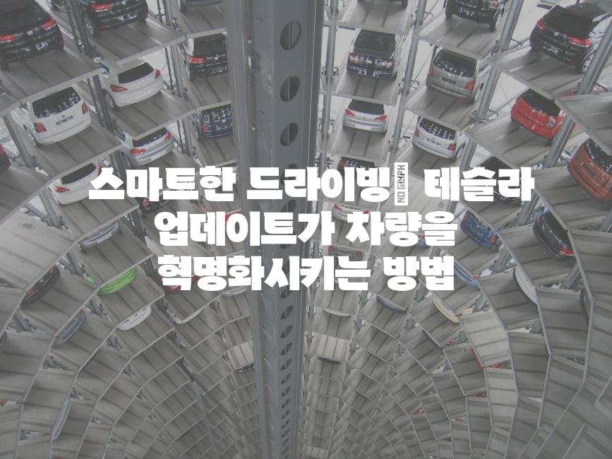  스마트한 드라이빙| 테슬라 업데이트가 차량을 혁명화시키는 방법