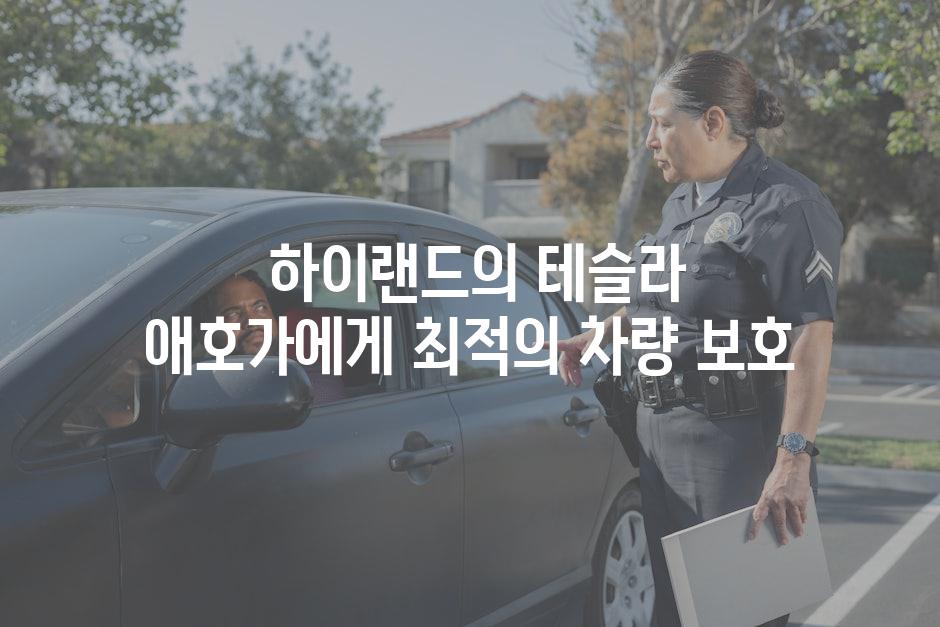  하이랜드의 테슬라 애호가에게 최적의 차량 보호