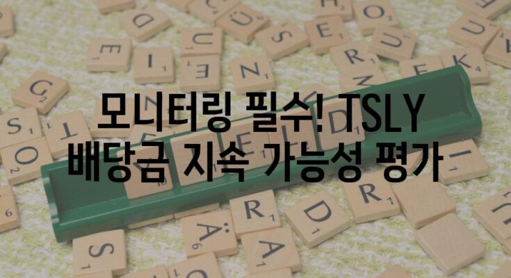 테슬라 인컴 프리미엄 채권 혼합 액티브| 고수익 배당금 비교 및 분석