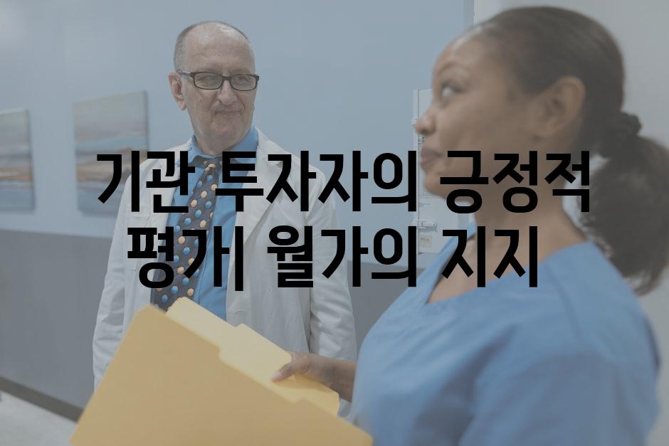  기관 투자자의 긍정적 평가| 월가의 지지