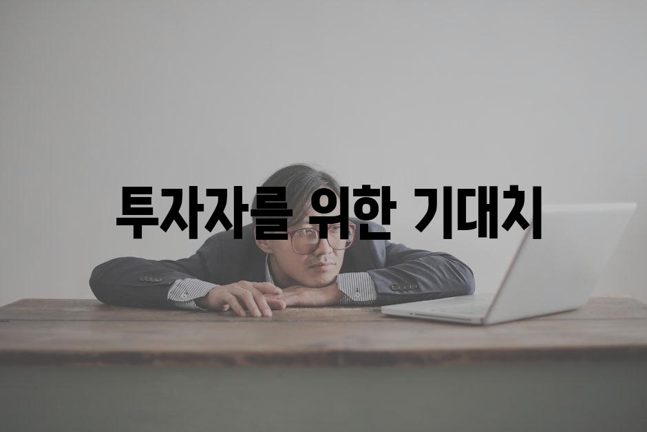  투자자를 위한 기대치