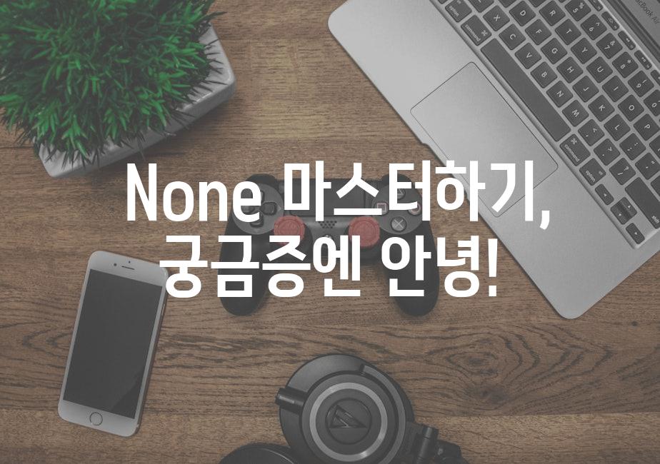  None 마스터하기, 궁금증엔 안녕!