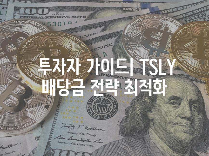  투자자 가이드| TSLY 배당금 전략 최적화