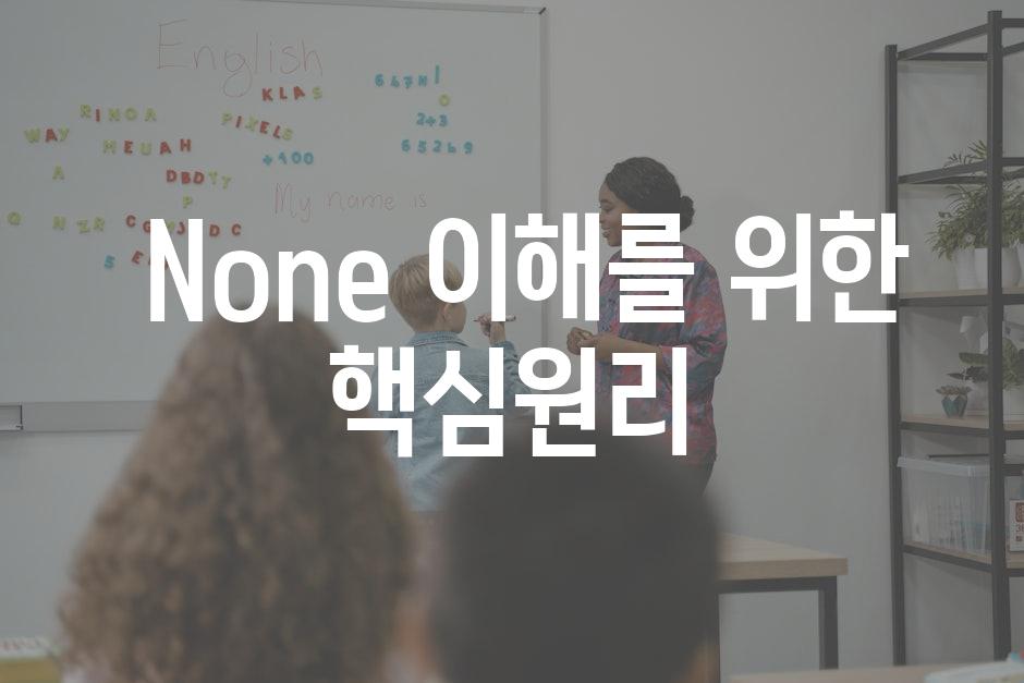  None 이해를 위한 핵심원리