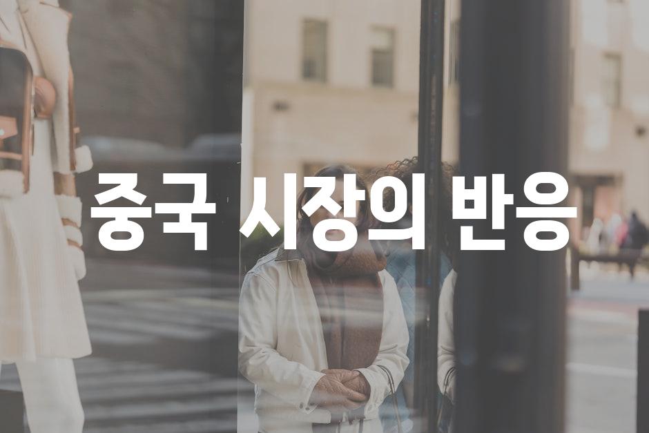 중국 시장의 반응