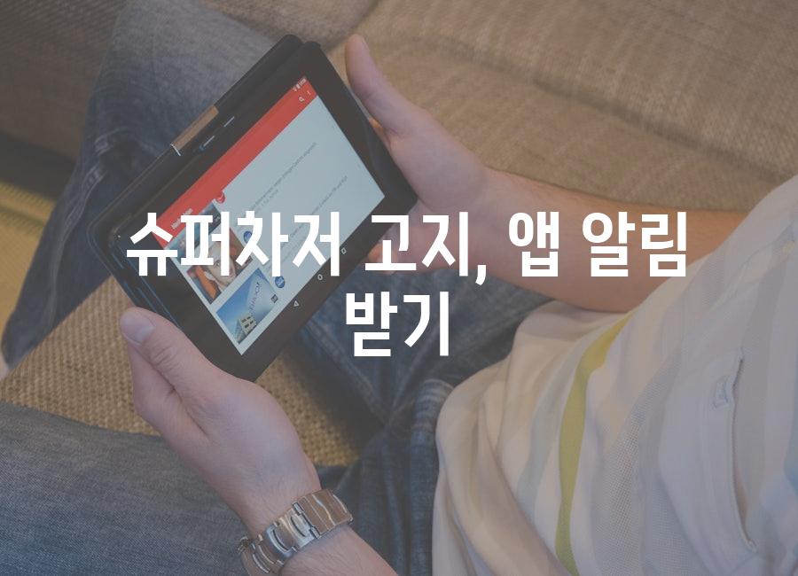  슈퍼차저 고지, 앱 알림 받기