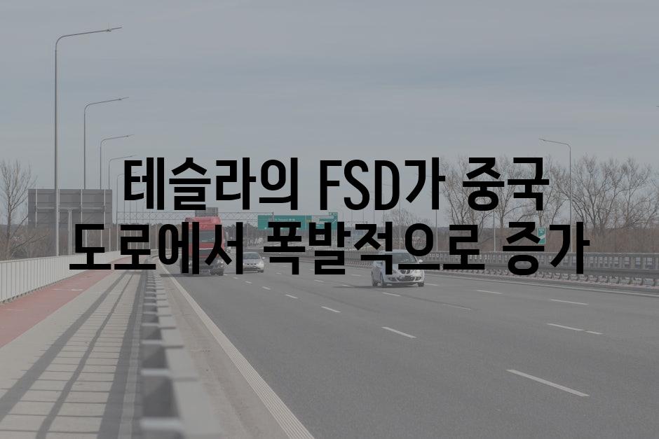  테슬라의 FSD가 중국 도로에서 폭발적으로 증가