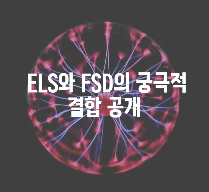  ELS와 FSD의 궁극적 결합 공개