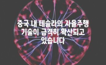 중국 내 테슬라의 자율주행 기술이 급격히 확산되고 있습니다