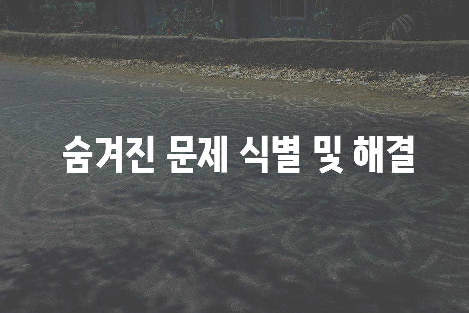  숨겨진 문제 식별 및 해결