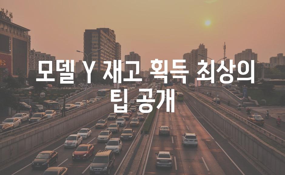  모델 Y 재고 획득 최상의 팁 공개