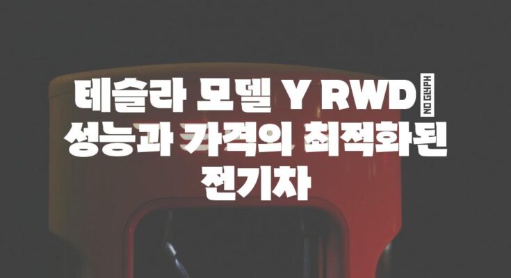 테슬라 모델 Y RWD| 성능과 가격의 최적화된 전기차