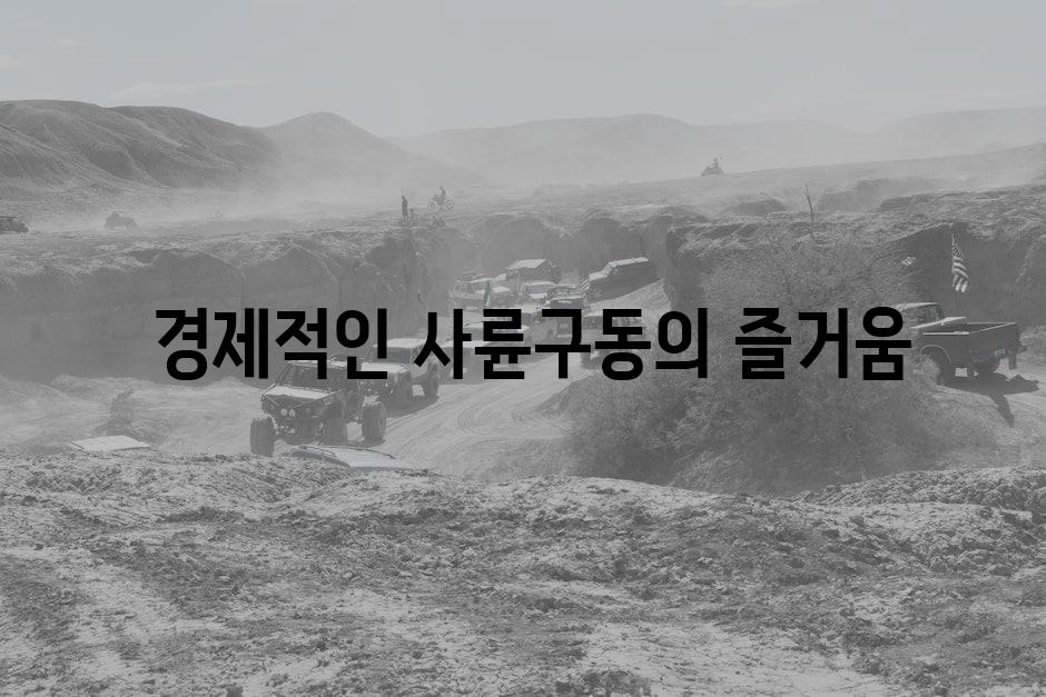  경제적인 사륜구동의 즐거움