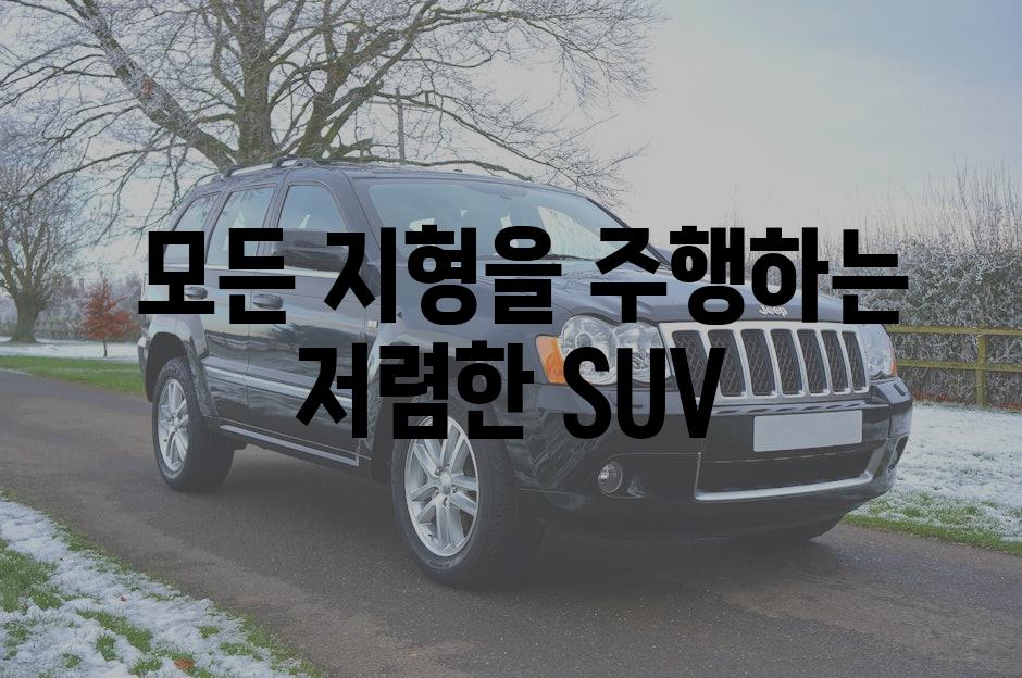  모든 지형을 주행하는 저렴한 SUV