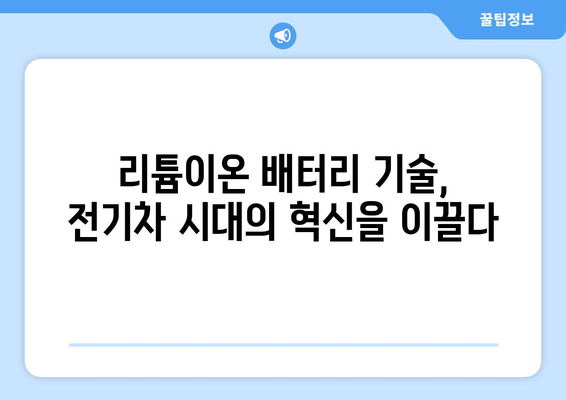 테슬라 모델 Y, 리튬이온 배터리 기술로 혁신과 지속 가능성을 이끌다 | 전기차, 배터리 기술, 친환경