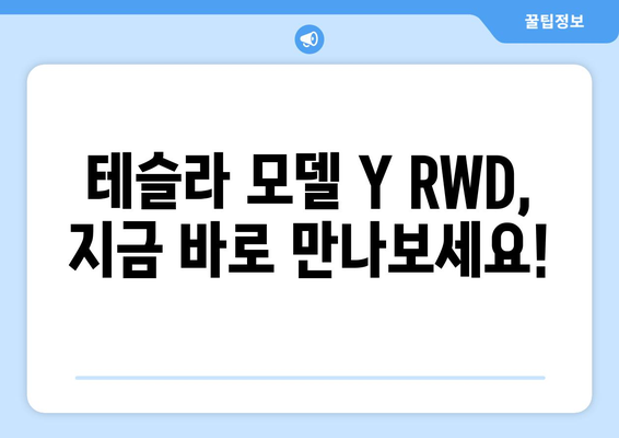 테슬라 모델 Y RWD 빠른 출고| 지금 바로 만나보세요! | 테슬라, 모델 Y, RWD, 신속 출고, 재고, 딜러