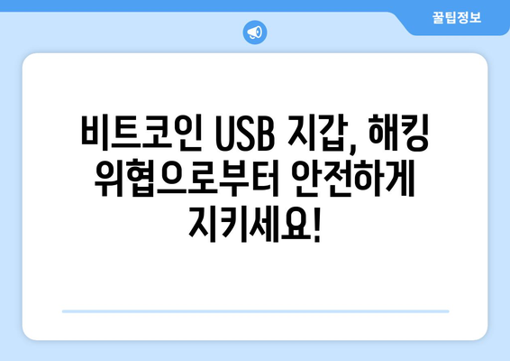 비트코인 USB 지갑 해킹 방지 & 대응 가이드 | 보안 강화, 데이터 복구, 안전한 사용 팁