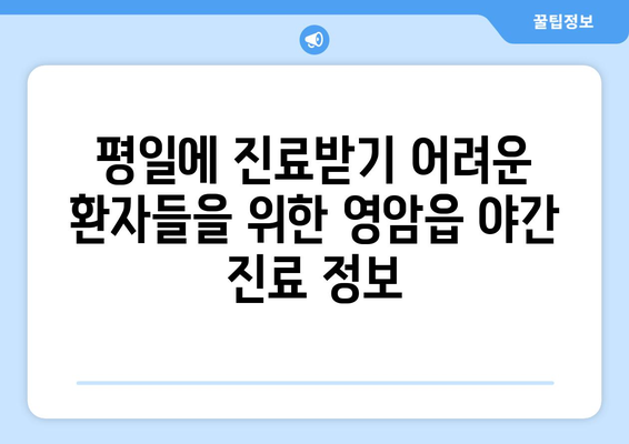 전라남도 영암군 영암읍 일요일 휴일 공휴일 야간 진료병원 리스트