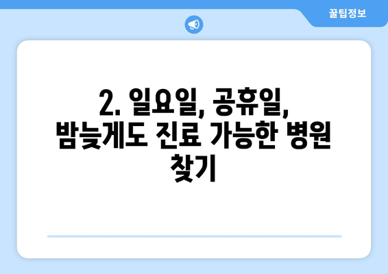 인천시 미추홀구 도화1동 일요일 휴일 공휴일 야간 진료병원 리스트