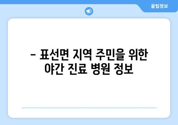 제주도 서귀포시 표선면 일요일 휴일 공휴일 야간 진료병원 리스트