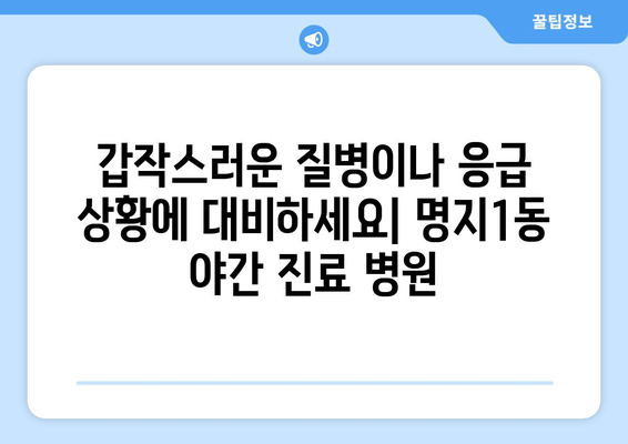 부산시 강서구 명지1동 일요일 휴일 공휴일 야간 진료병원 리스트