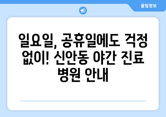 광주시 북구 신안동 일요일 휴일 공휴일 야간 진료병원 리스트