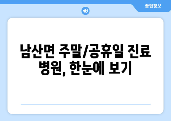 경상북도 경산시 남산면 일요일 휴일 공휴일 야간 진료병원 리스트