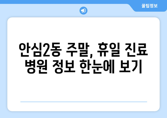 대구시 동구 안심2동 일요일 휴일 공휴일 야간 진료병원 리스트