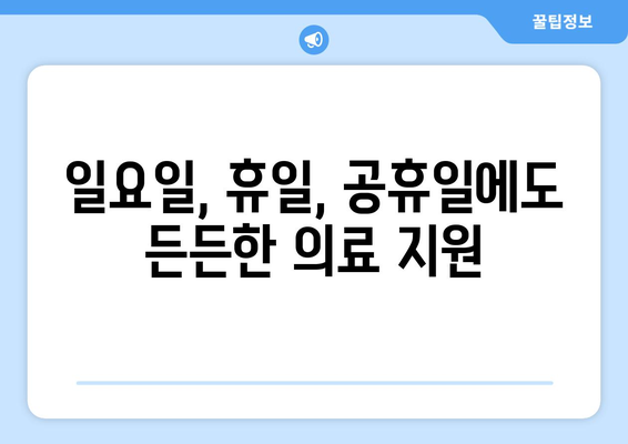 전라남도 무안군 현경면 일요일 휴일 공휴일 야간 진료병원 리스트