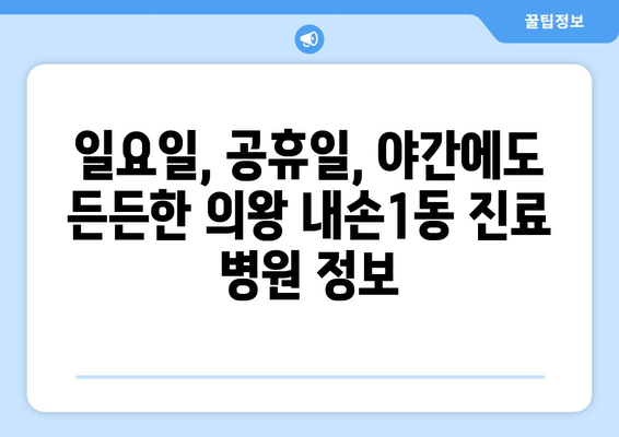 경기도 의왕시 내손1동 일요일 휴일 공휴일 야간 진료병원 리스트