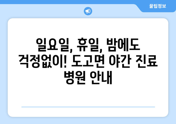 충청남도 아산시 도고면 일요일 휴일 공휴일 야간 진료병원 리스트