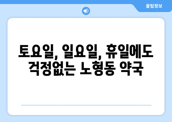 제주도 제주시 노형동 24시간 토요일 일요일 휴일 공휴일 야간 약국